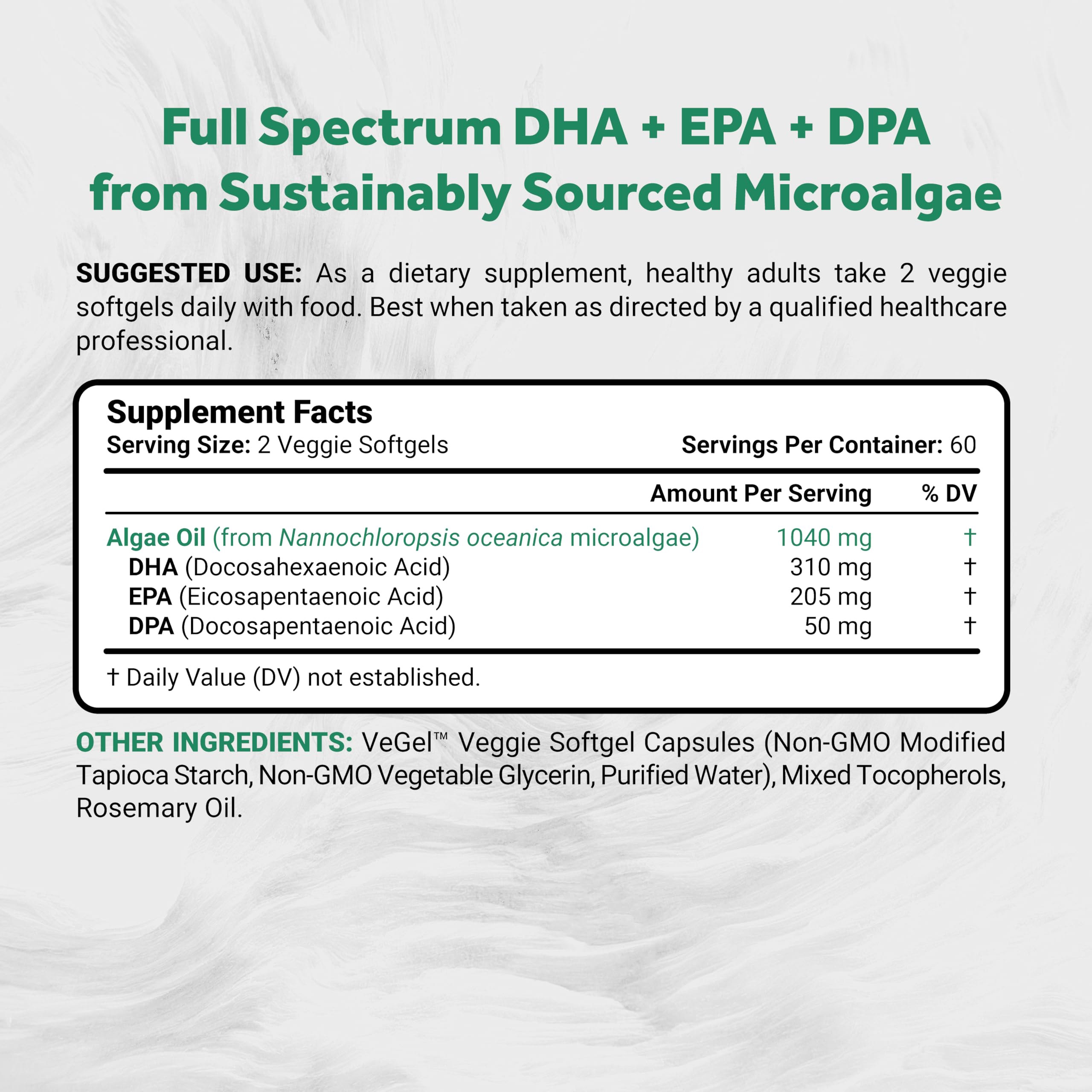 Naturalis sustainably sourced algae: eco-friendly omega-3 from enclosed systems.