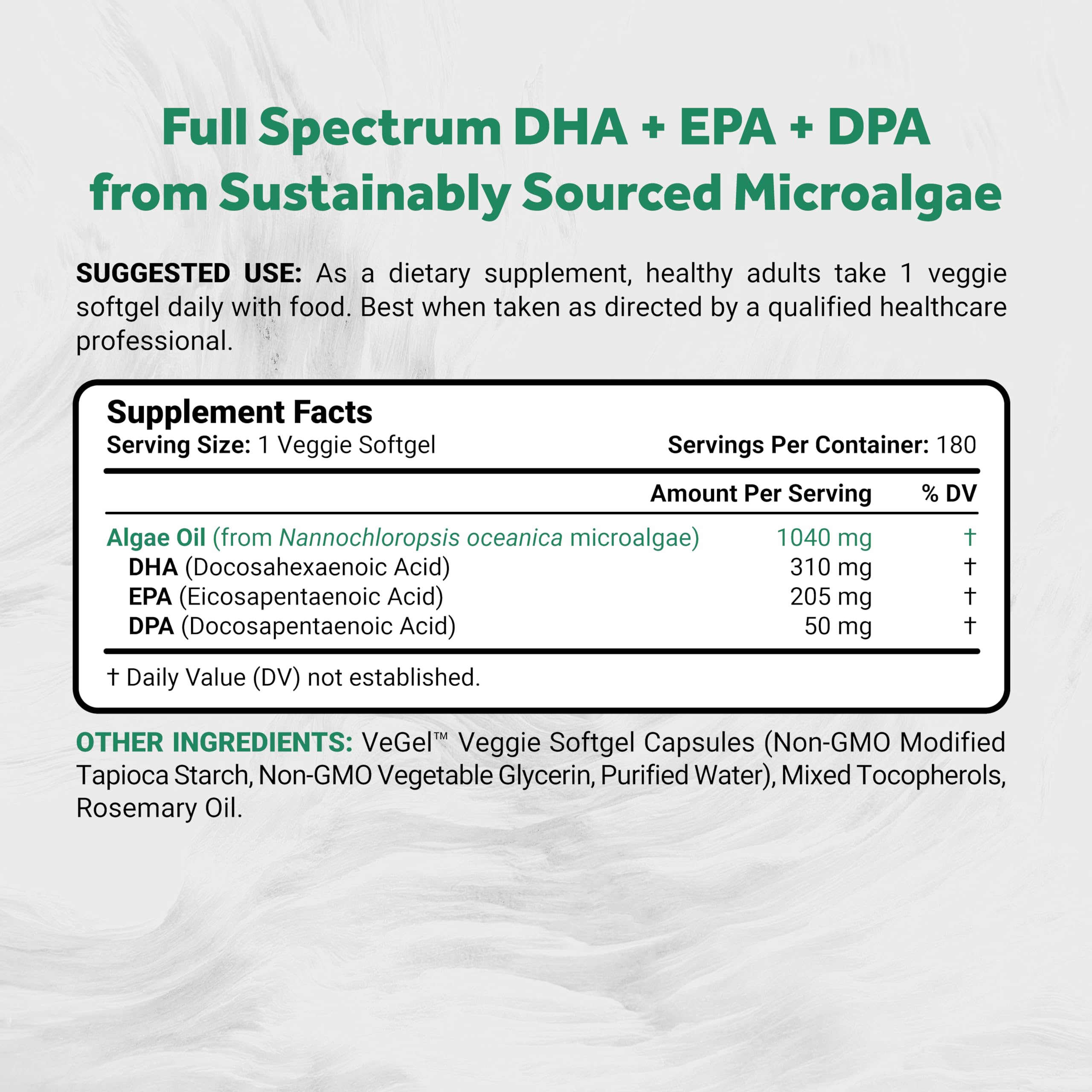 Naturalis vegan omega-3 softgels close-up emphasizing easy-to-swallow capsules for daily wellness