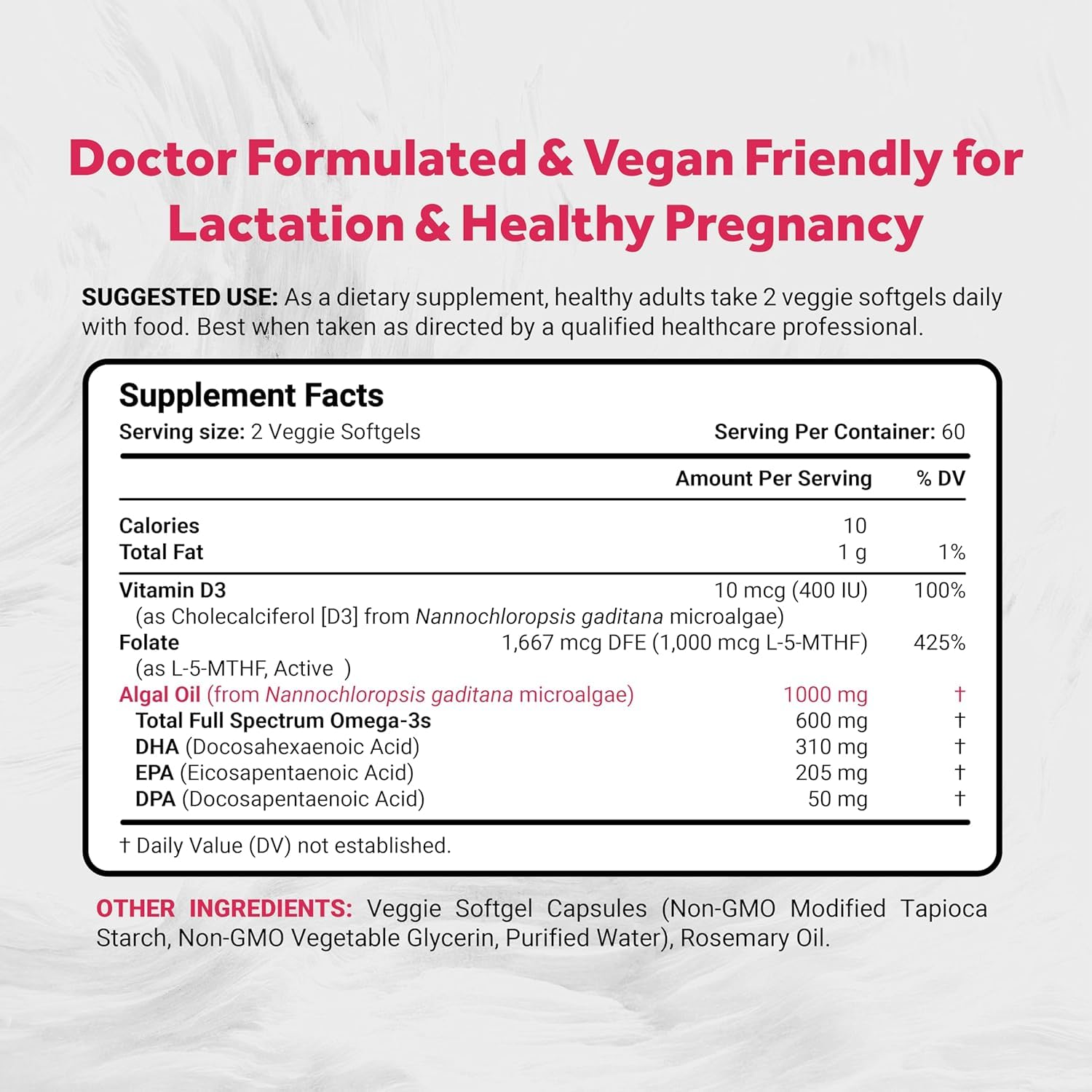 Naturalis Vegan Prenatal softgels close-up, easy daily dose for expectant parents.