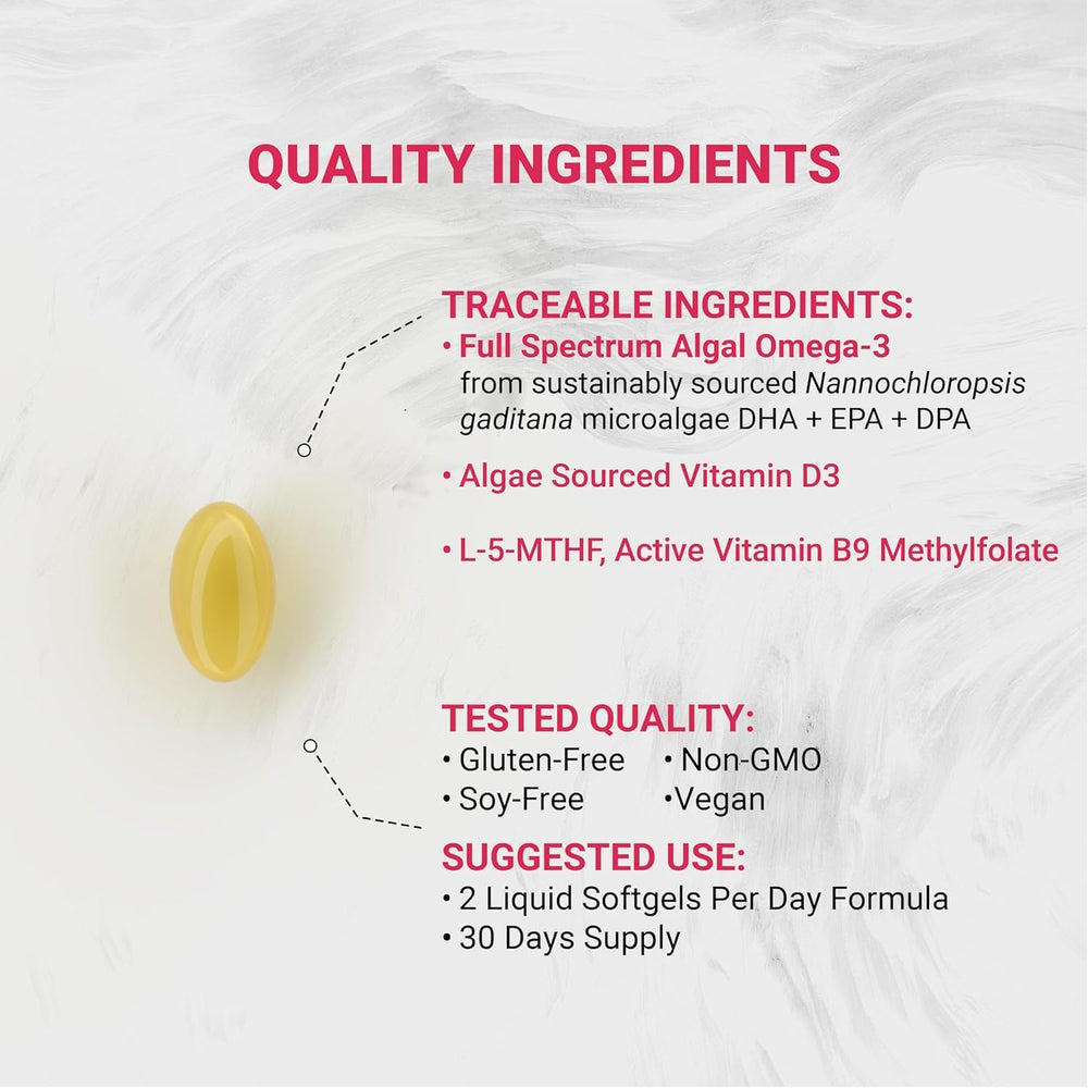 Naturalis Vegan Prenatal bottle features algae-derived Vitamin D3 for daily vitamin support.