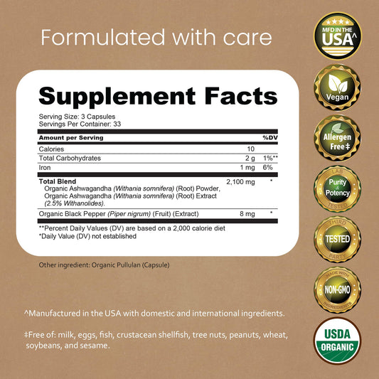 NaturaLife Labs Ashwagandha powder and spoon image emphasizes natural root powder.