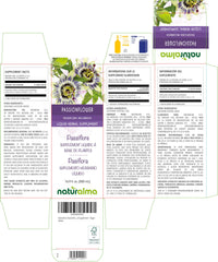 Naturalma passionflower drops show 40 drops (2 ml) per serving.