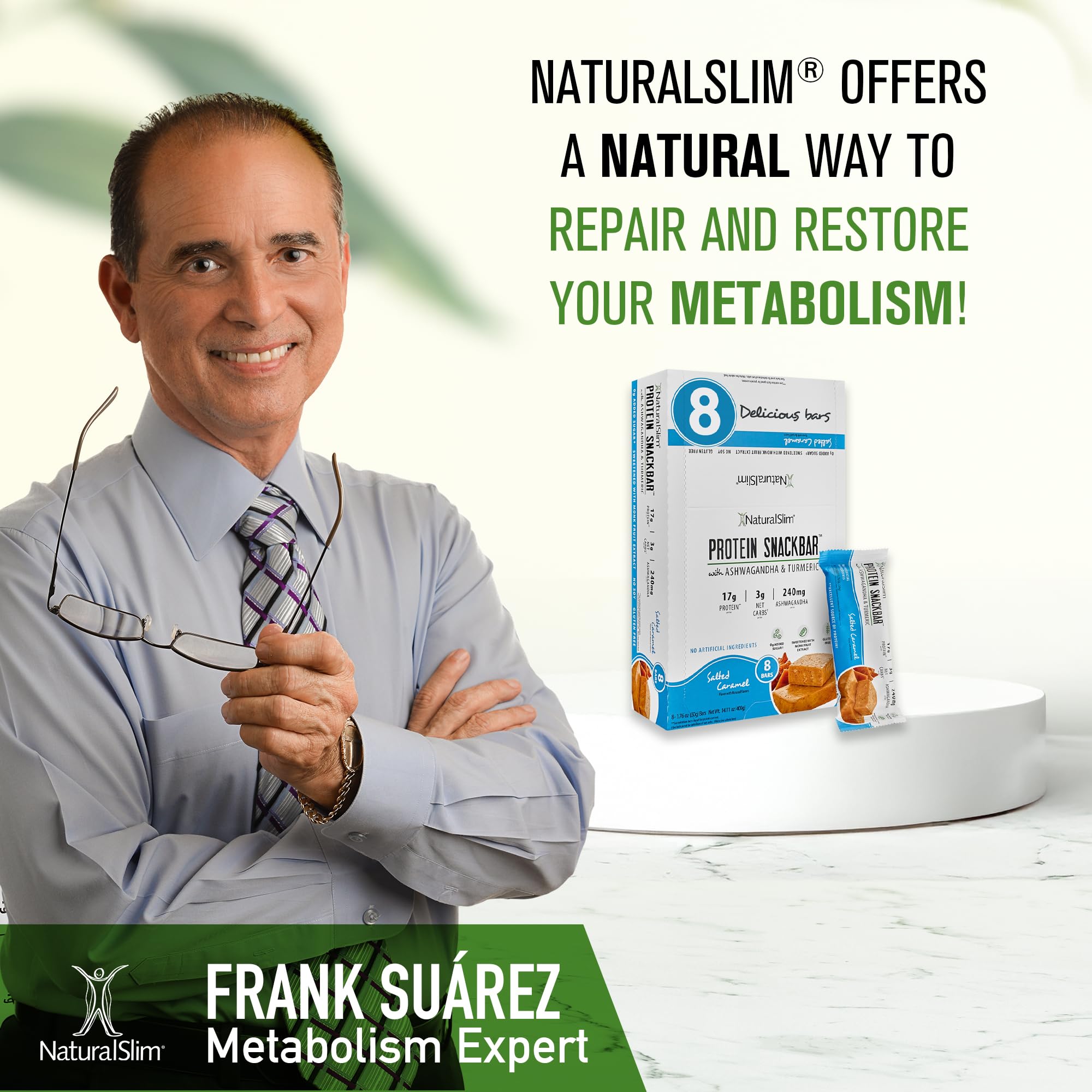 NaturalSlim bar texture highlights visible ingredients and low-carb profile