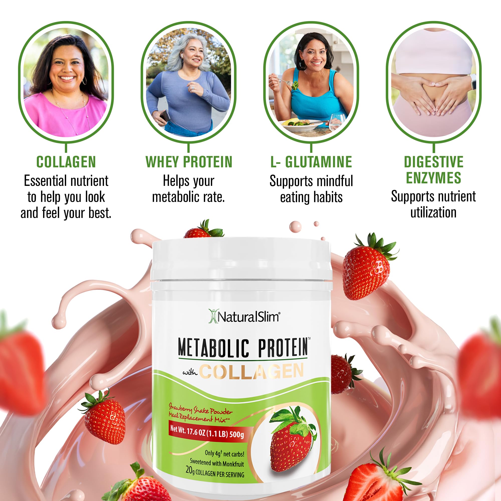 NaturalSlim Collagen Creamy Texture Mix emphasizing smooth blending.