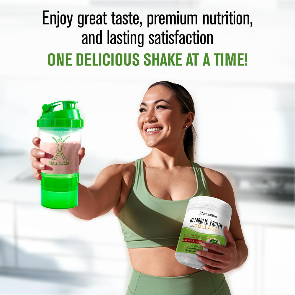 NaturalSlim Daily Morning Shake capturing a convenient start to the day.