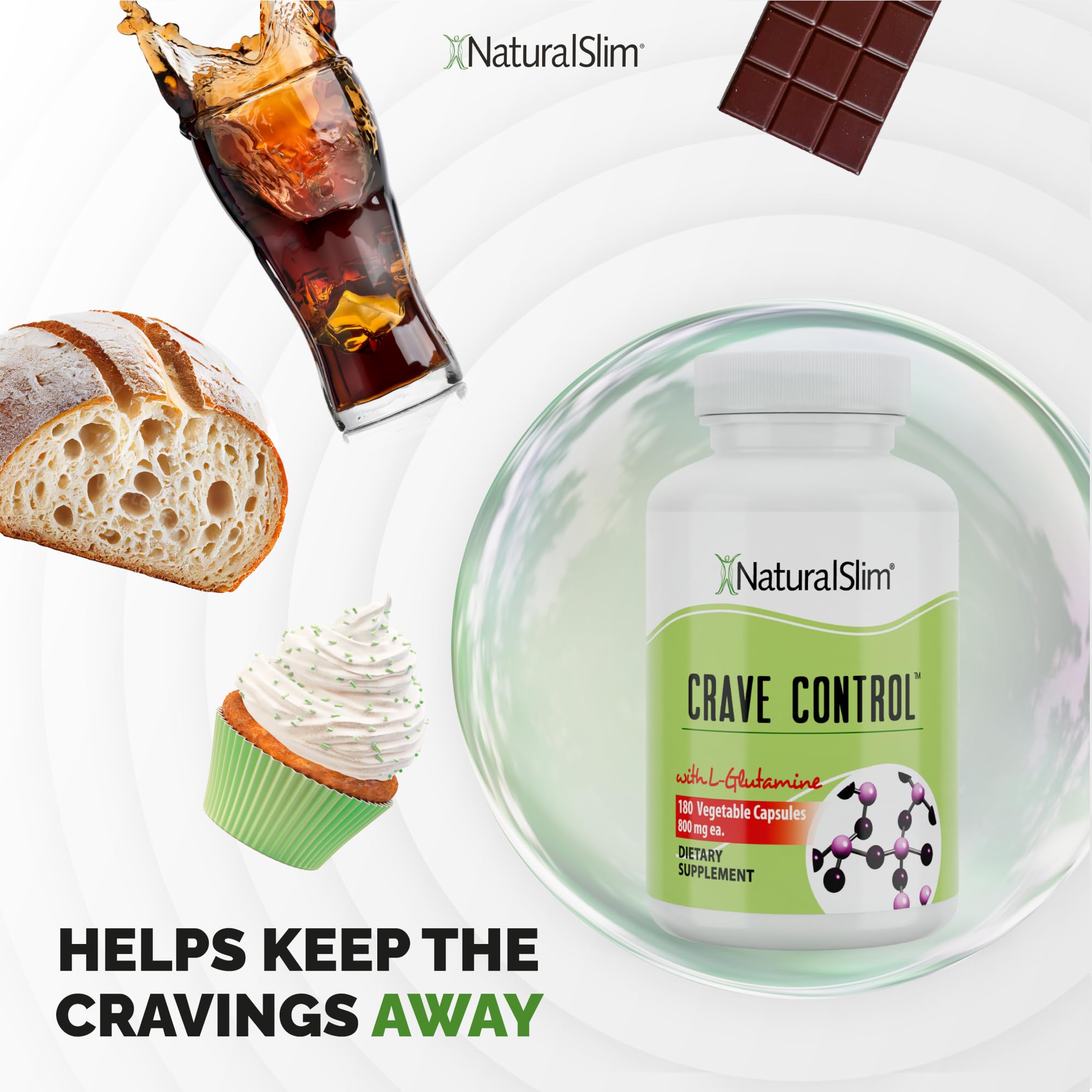 NaturalSlim glutamine ingredient visual emphasizing L-glutamine support.