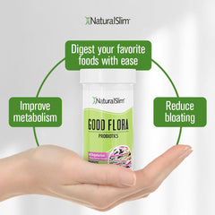 NaturalSlim Good Flora on kitchen counter for easy daily use