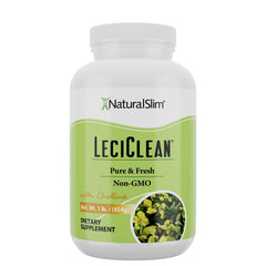 NaturalSlim LeciClean bottle pour shows easy daily use for beverages and nutrition.