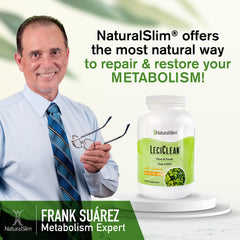 NaturalSlim LeciClean packaging front emphasizes non-GMO, clean-label lecithin.