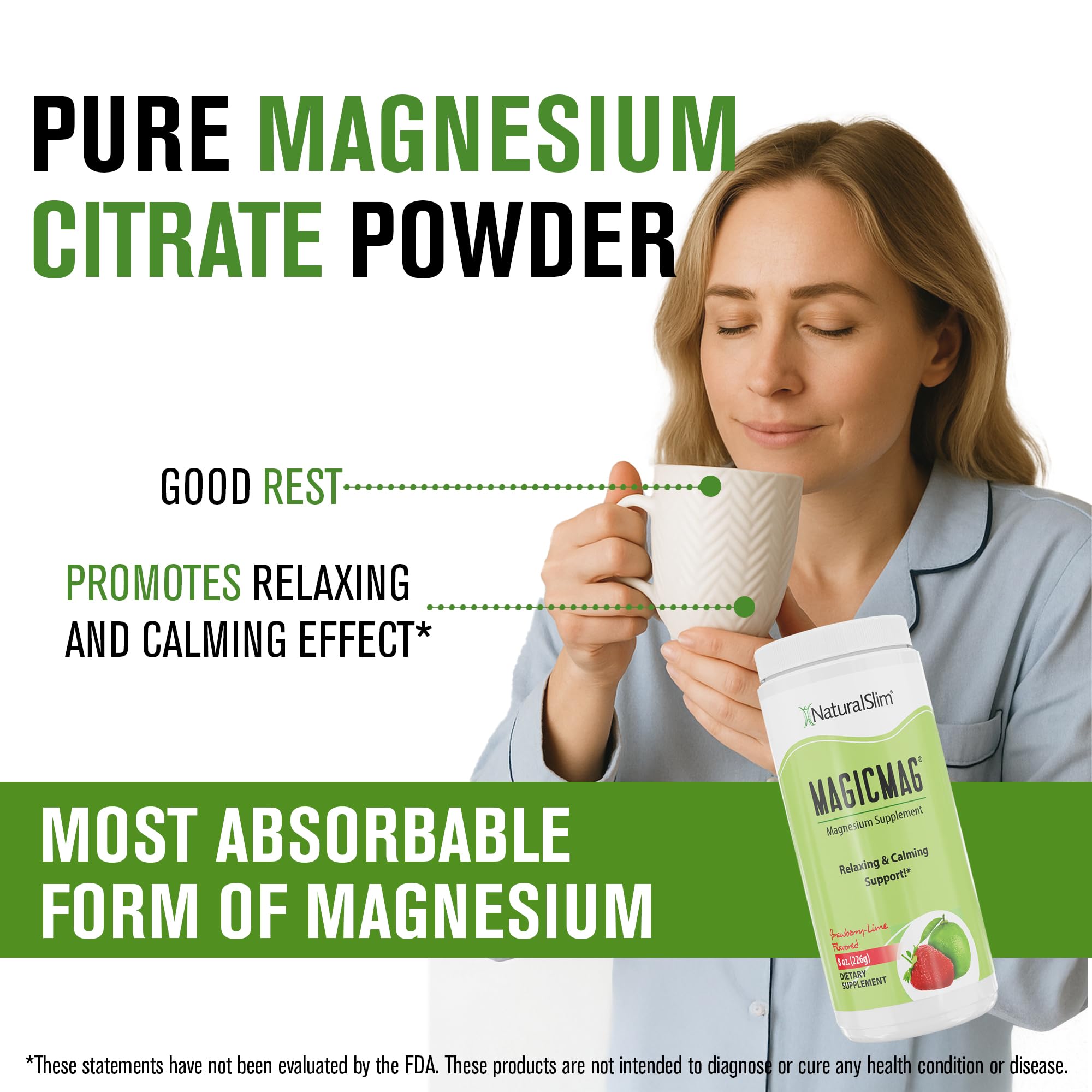 NaturalSlim MagicMag strawberry lime flavor closeup highlighting tasty, no-added-sugar option