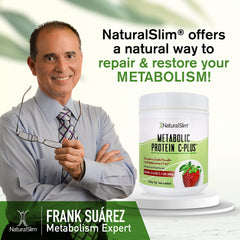 NaturalSlim Metabolic Protein C-Plus strawberry product shot for routine