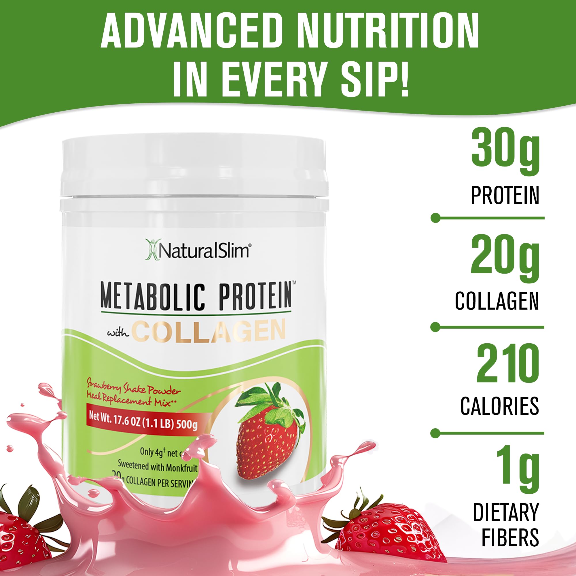 NaturalSlim Metabolic Protein Shake Glass showing creamy texture in mix.