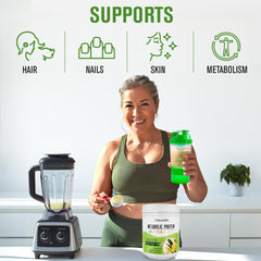 NaturalSlim vanilla label graphic highlighting collagen and L-glutamine