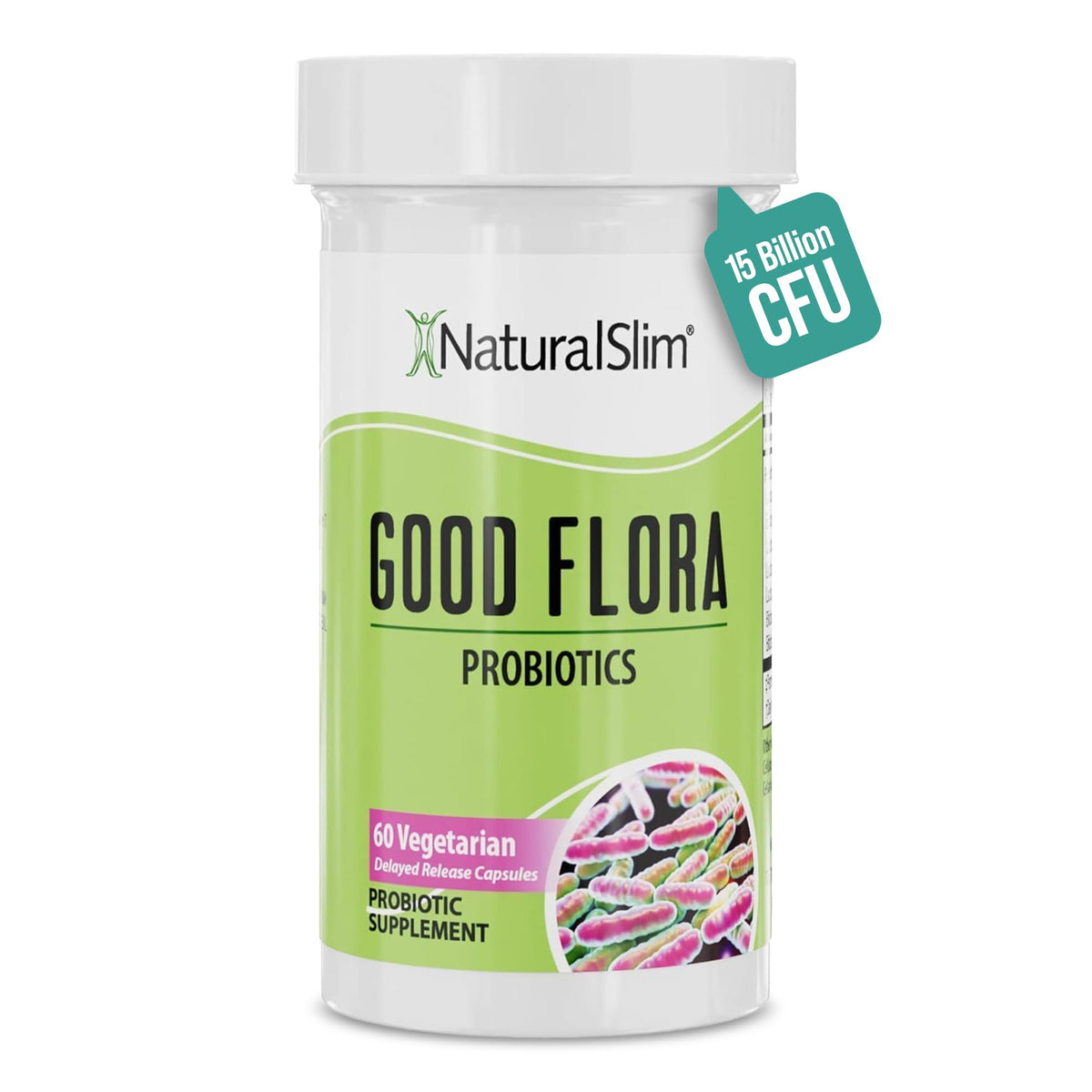 NaturalSlim probiotic bottle with gentle formula promoting gut balance