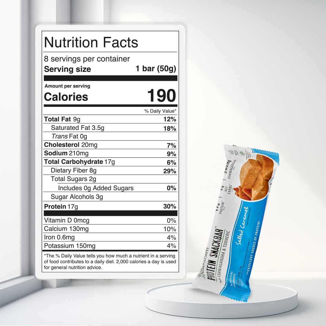 NaturalSlim Salted Caramel bar wrapped for easy on-the-go snacking