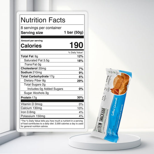 NaturalSlim Salted Caramel bar wrapped for easy on-the-go snacking