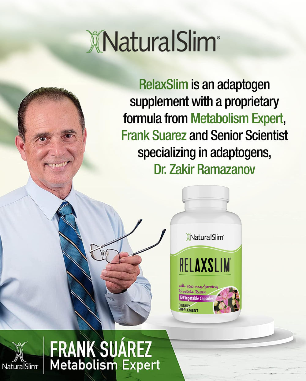 NaturalSlim Relaxslim energy-boost imagery showing daytime vitality