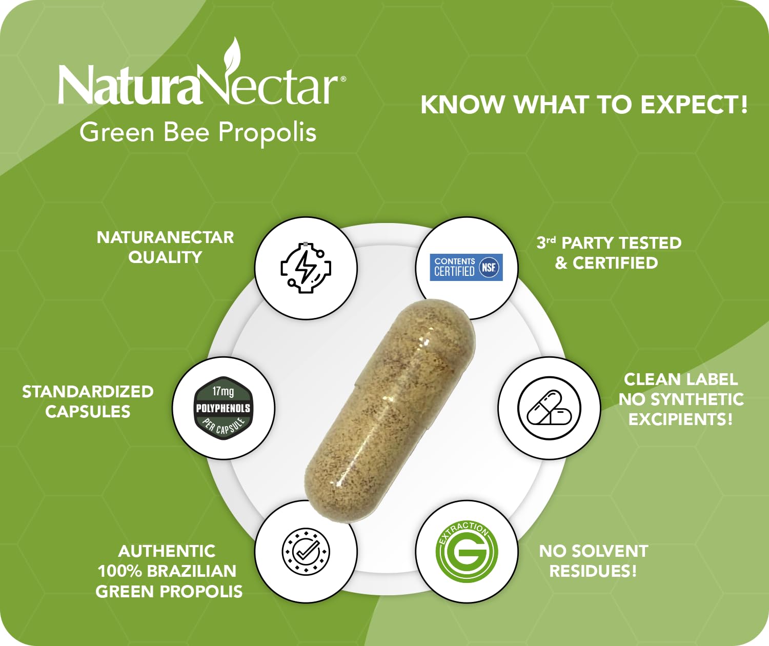 NaturaNectar Artepillin-C standardized formula visualizing consistent polyphenol content