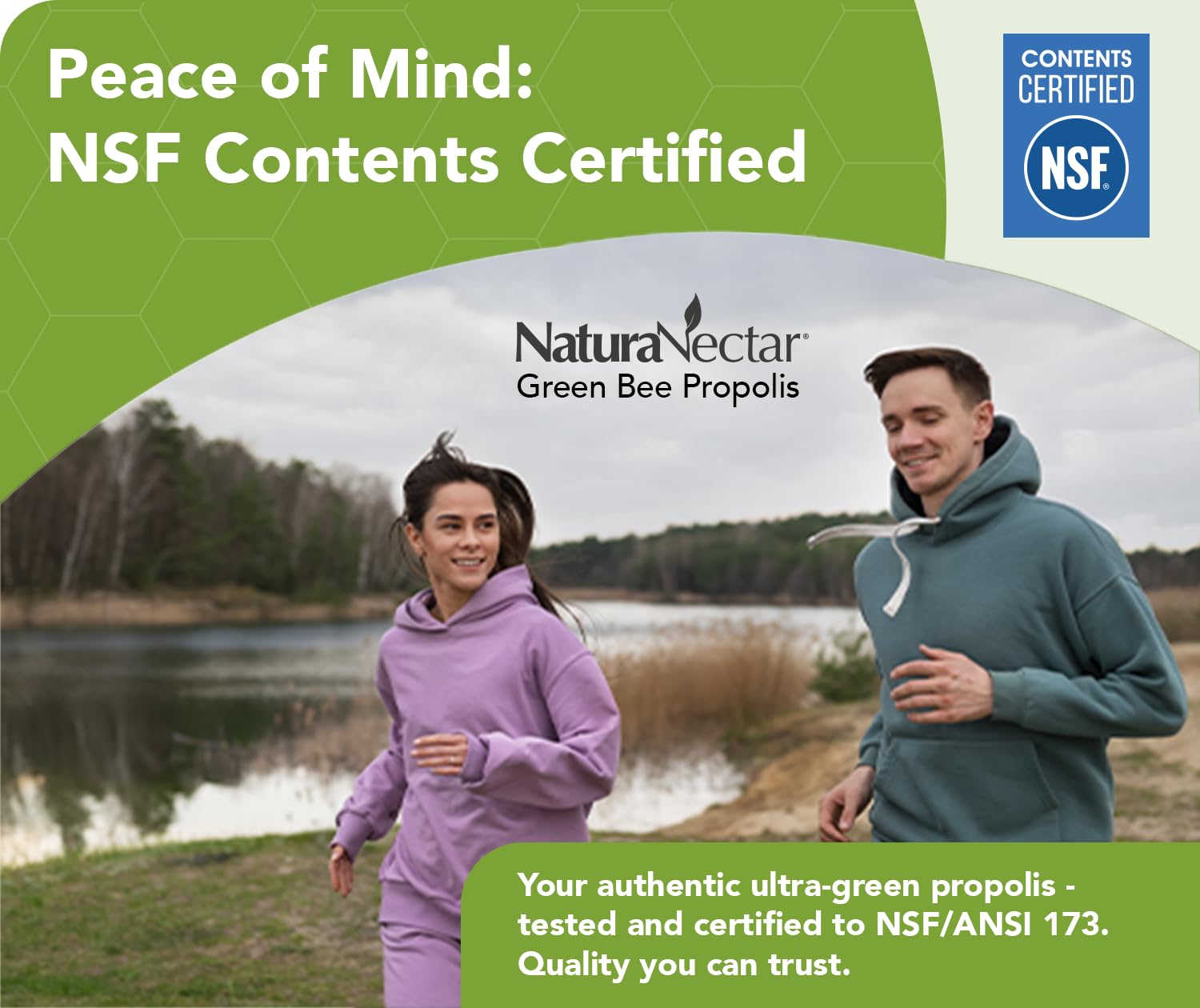 NaturaNectar made-in-USA facility seal indicating high manufacturing standards