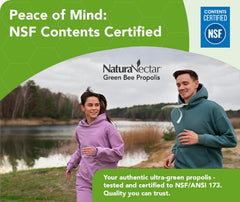 NaturaNectar made-in-USA facility seal indicating high manufacturing standards