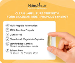 Capsules close-up from NaturaNectar highlighting polyphenol-rich formula.