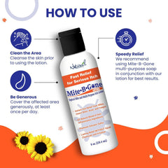 Naturasil Mite-B-Gone lotion-texture-swirl reveals creamy texture for smooth application