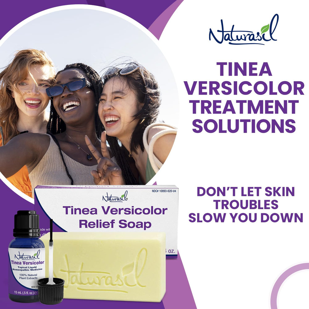 Naturasil tinea versicolor pack topical oil bottle for targeted area care