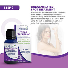 Naturasil topical oil application on arm showing targeted care