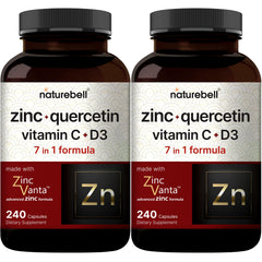 NatureBell Zinc Quercetin bottle front for daily immune support.