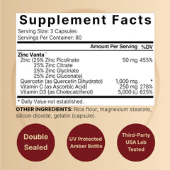 Close-up of NatureBell capsules highlighting quercetin formula.