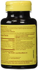 Nature Made Calcium Magnesium Zinc tabs bottle back, shows ingredients for daily nutrient support.