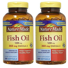 Nature Made Fish Oil 1200mg softgel bottle, supporting omega-3 intake for heart-friendly daily use