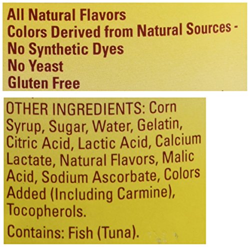 Nature Made Fish Oil Adult Gummies strawberry-banana closeup of flavors
