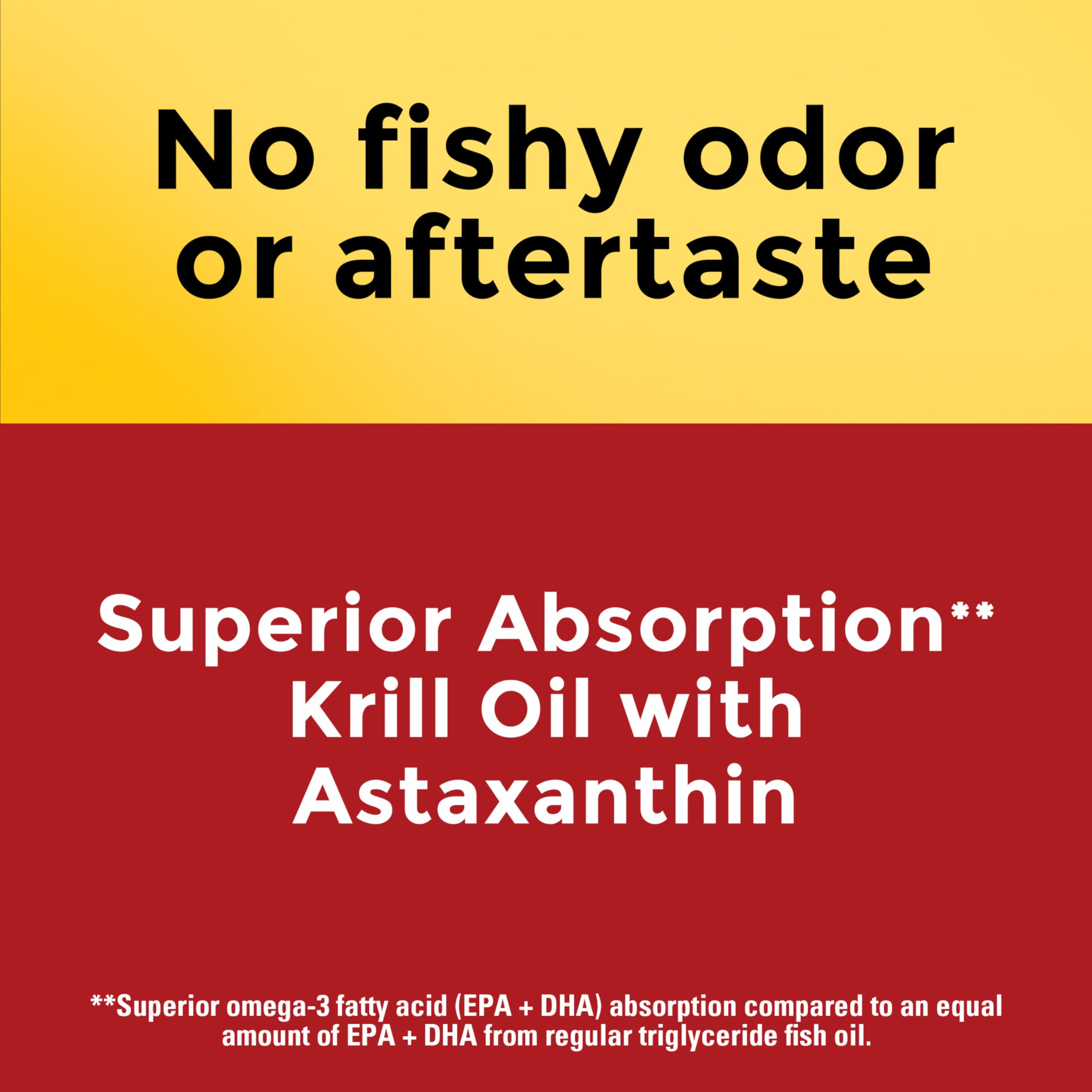 Nature Made Krill Oil 500mg with Astaxanthin highlighting antioxidant support.