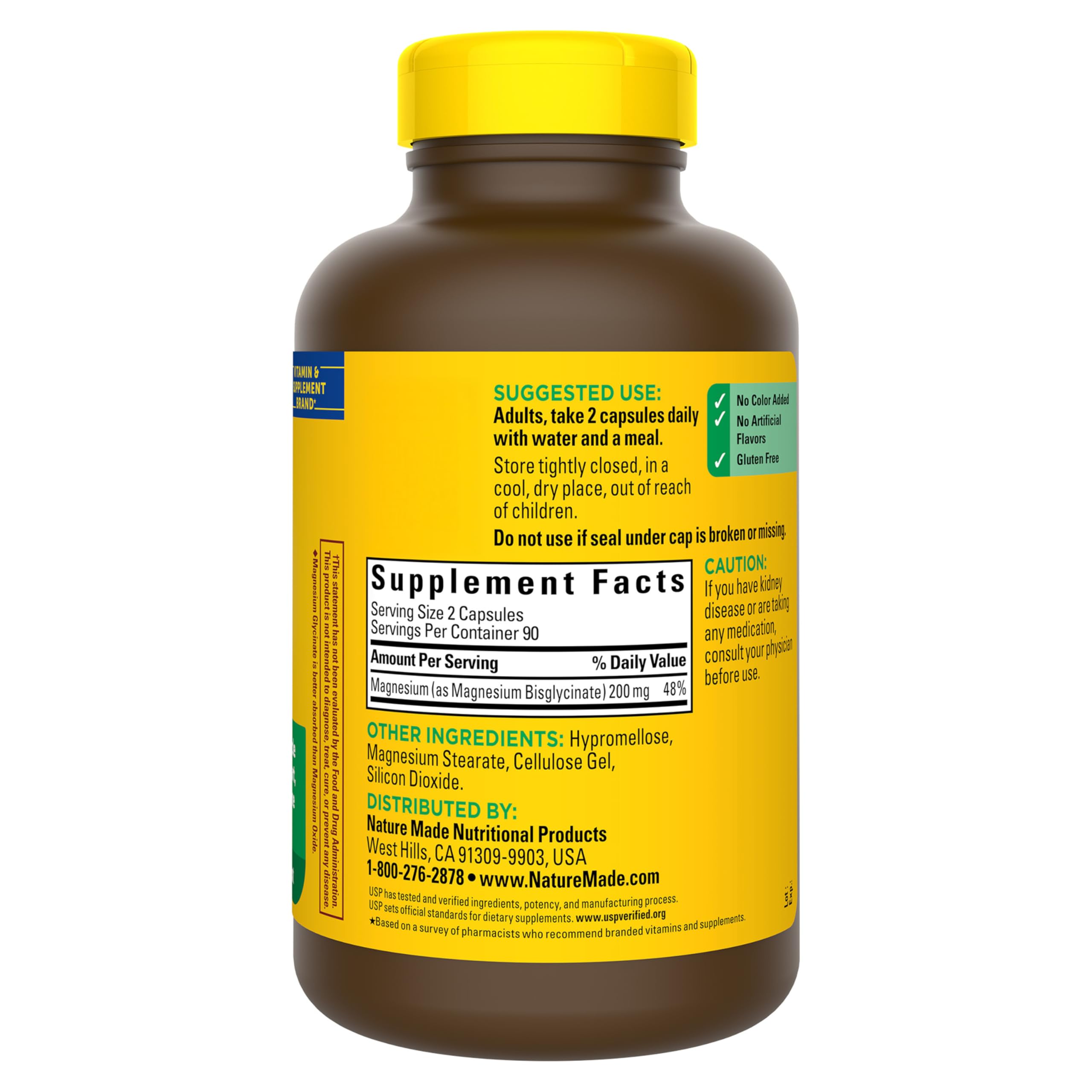 Nature Made Magnesium Glycinate bottle in a bright kitchen—everyday health support.