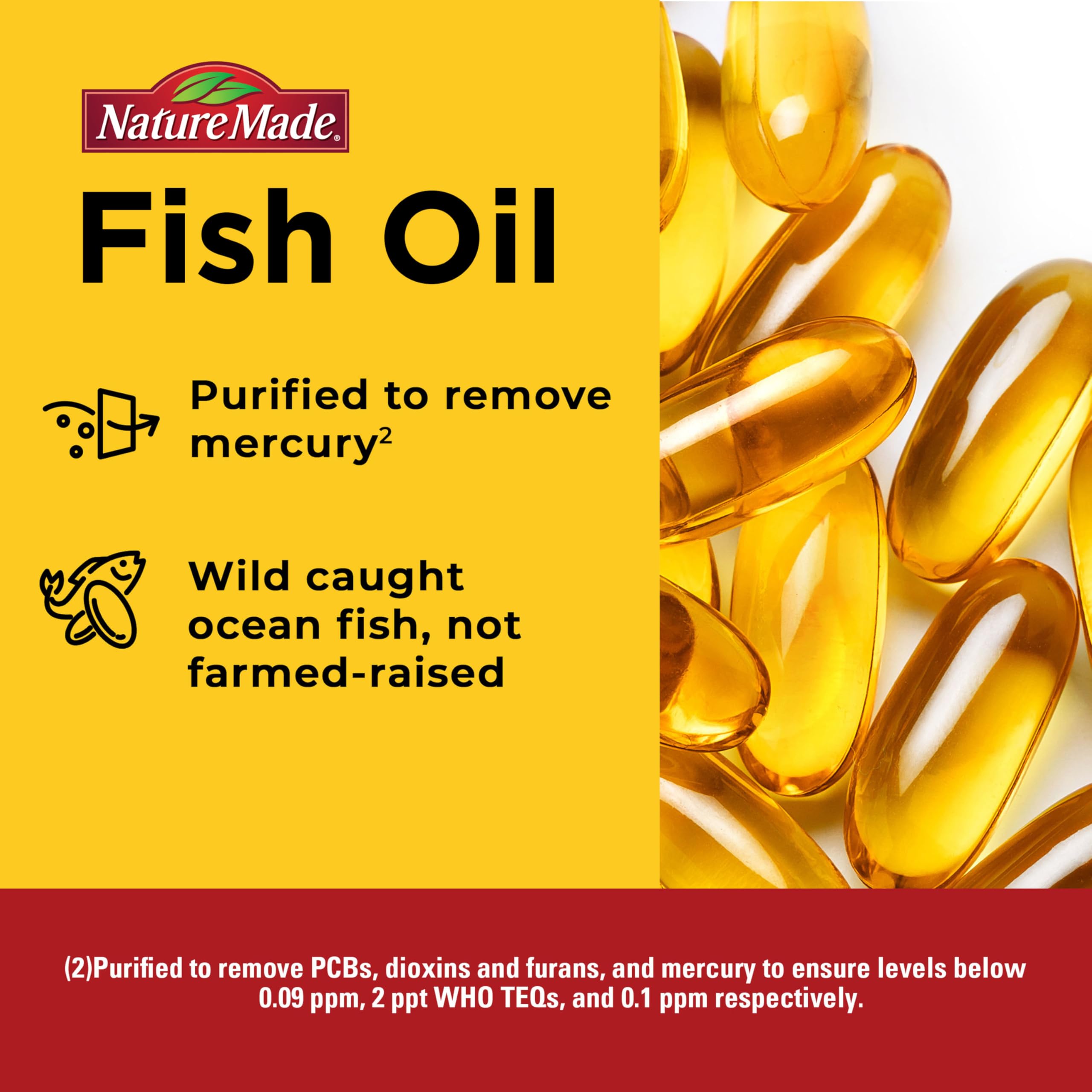 Nature Made Omega-3 purified to remove mercury and contaminants.