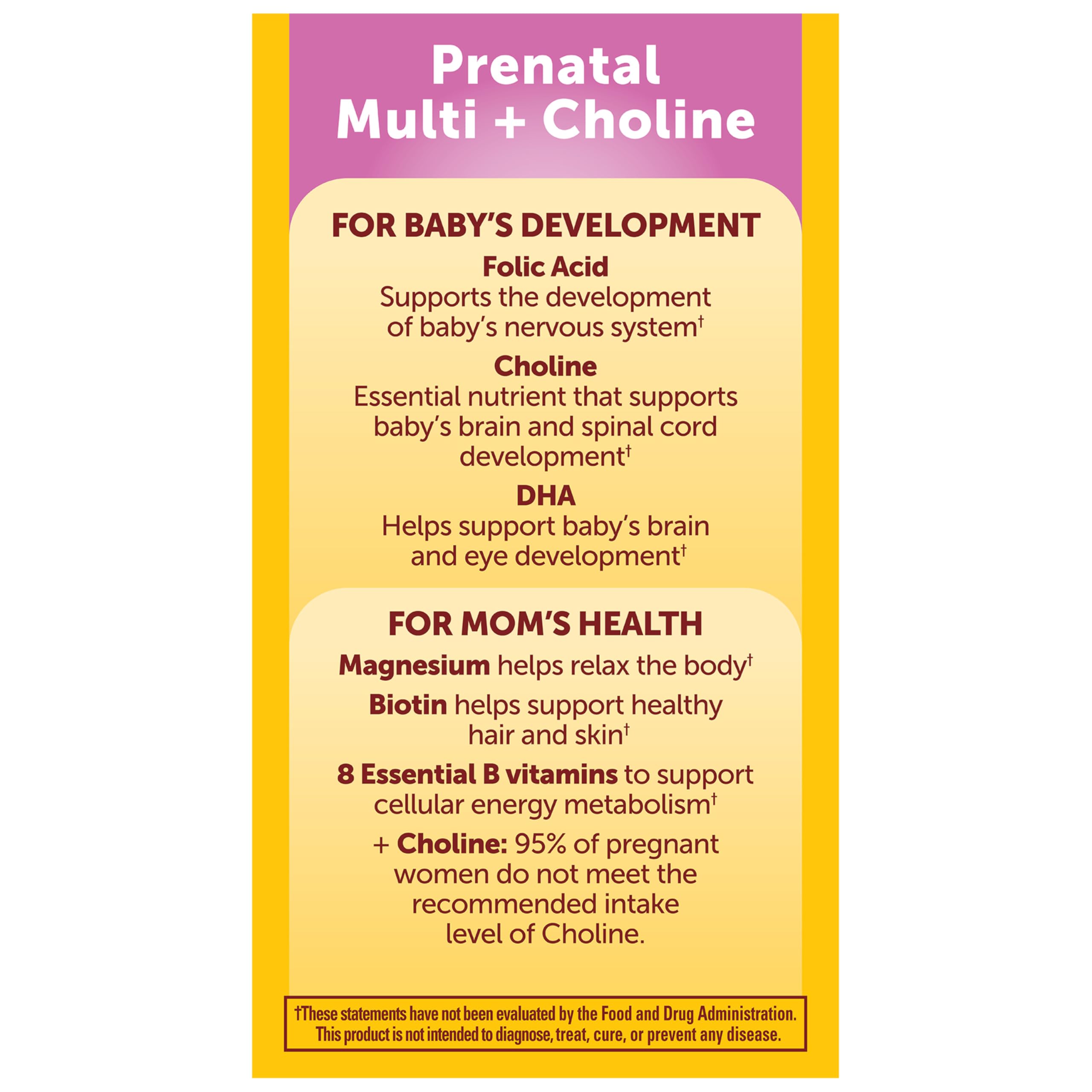 Nature Made Prenatal set suitable for first trimester and beyond on the go