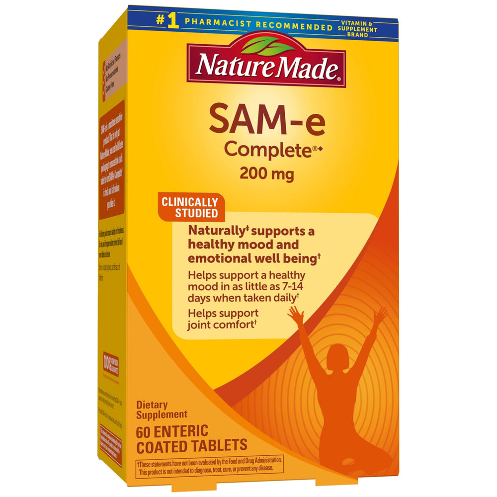 Nature Made SAM-e 200 mg Complete bottle front for daily mood support