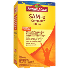Nature Made SAM-e Complete 400mg bottle front for daily mood support