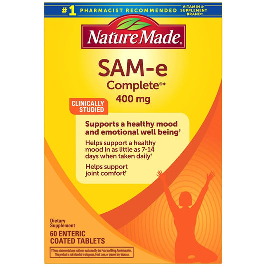 Nature Made SAM-e Complete 400 mg bottle for daily mood support