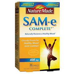 Nature Made Sam-e Complete bottle front showing daily mood support and natural ingredients