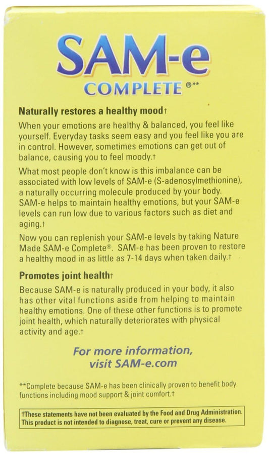 Nature Made Sam-e Complete two-pack boxes indicating value and convenience