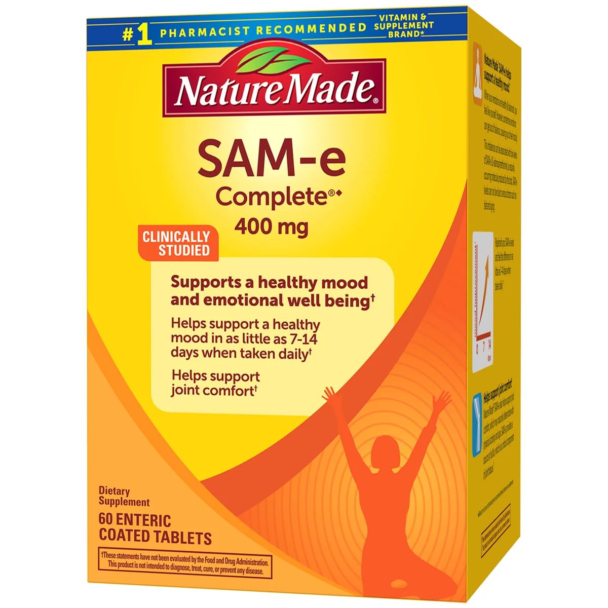 Enteric coating close-up on Nature Made SAM-e Complete tablet