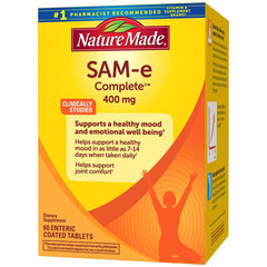 Enteric coating close-up on Nature Made SAM-e Complete tablet