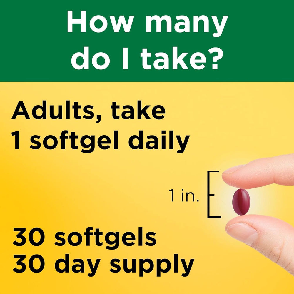 Nature Made D3 K2 softgels taken with water for daily use