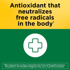 Nature Made Vitamin E 450 mg softgels label close-up showing dl-alpha tocopherol
