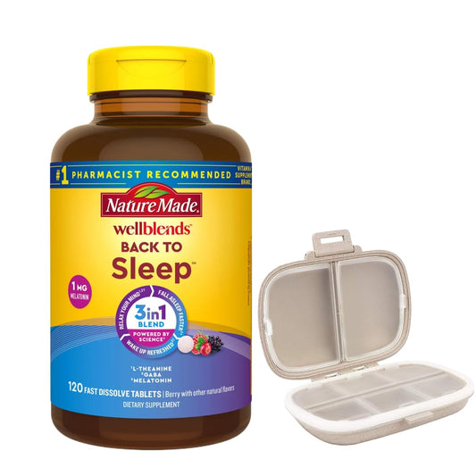 Nature Made Wellblends Back to Sleep bottle front view for nightly routine
