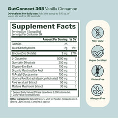 Nature M.D. GutConnect 365 usage guide, illustrating daily wellness routine.