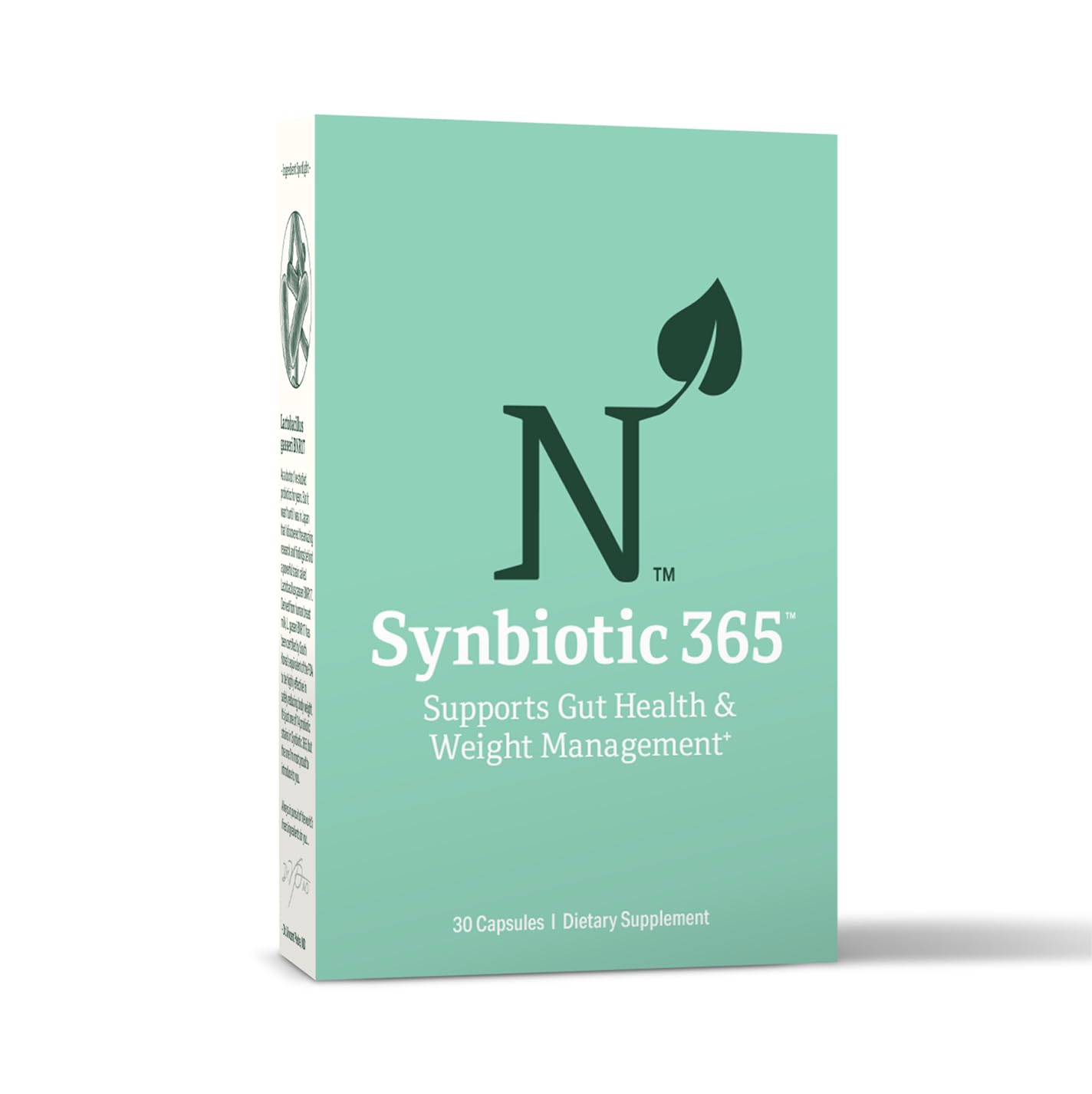 Nature M.D. Synbiotic 365 bottle front for daily digestive support