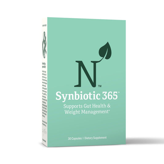 Nature M.D. Synbiotic 365 bottle front for daily digestive support